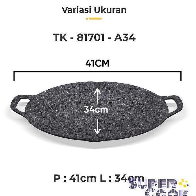 Terpopuler- Cod Baja Grill Pan Anti Lengket Wajan Grill Bbq Alat Panggangan Bbq Grill Pan Korean Waj