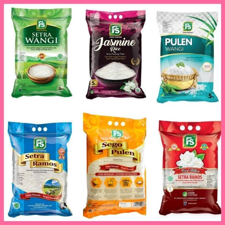 beras 5 kg fs food station setra Ramos sego pulen wangi jasmine long grain