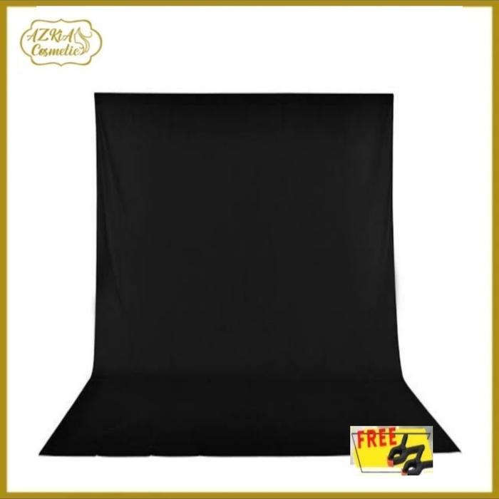 Kain background hitam 2.5x3m Background backdrop foto studio