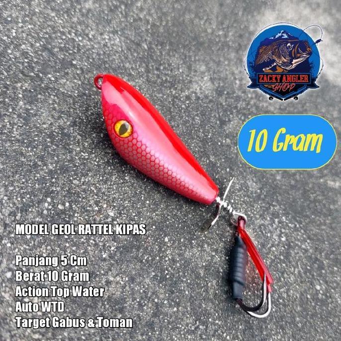 Fhistik- Geol Rattel Kipas Umpan Casting Gabus Toman Raz Lure