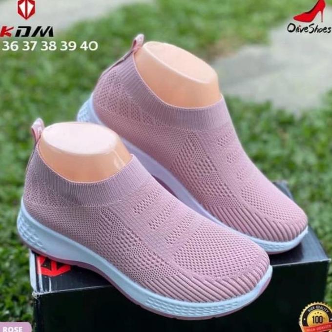 BEST SELLER / PREMIUM sepatu rajut kdm wanita size 36-40 model sneakers slip on desain terbaru ringa
