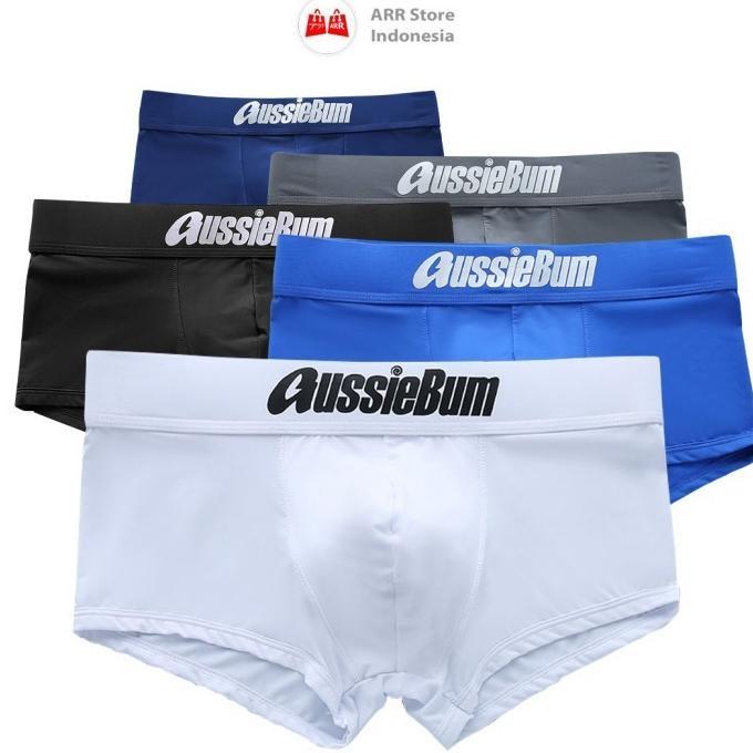Celana Dalam Boxer Pria Ice Silk Breathable Sexy Brief Men Underwear Boxer Pria Low Waist Import | U