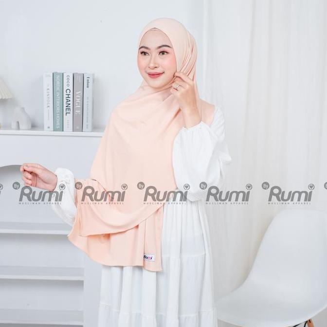 Terpopuler- Rumi Hijab - Nadhira Pashmina Instan Jersey Kerudung Malay Wanita Muslim Simpel Melayu M