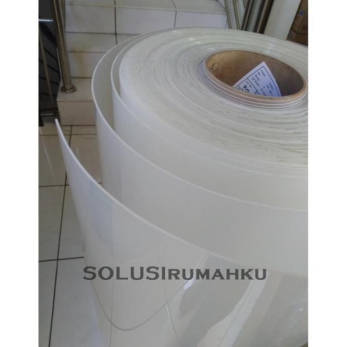 Taman- Per Meter Fiber Tutup Pagar Putih Polos Paling Tebal 1 Mm Plastik Flat