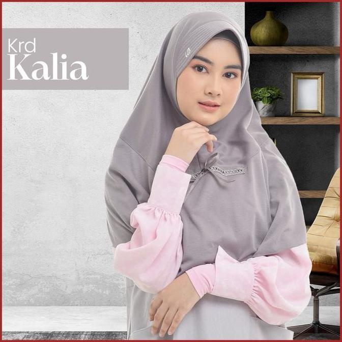 Terpopuler- Kerudung Rabbani Instan Kalia Dengan Pita Serut Depan, Bahan Kaos Pe