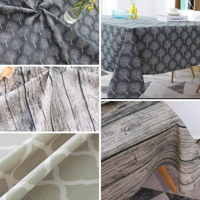 Sale Taplak Meja Makan Modern Alas Meja Makan  Bahan Kain Linen Ukuran 140 X 180 Cm Dekorasi Meja Ma