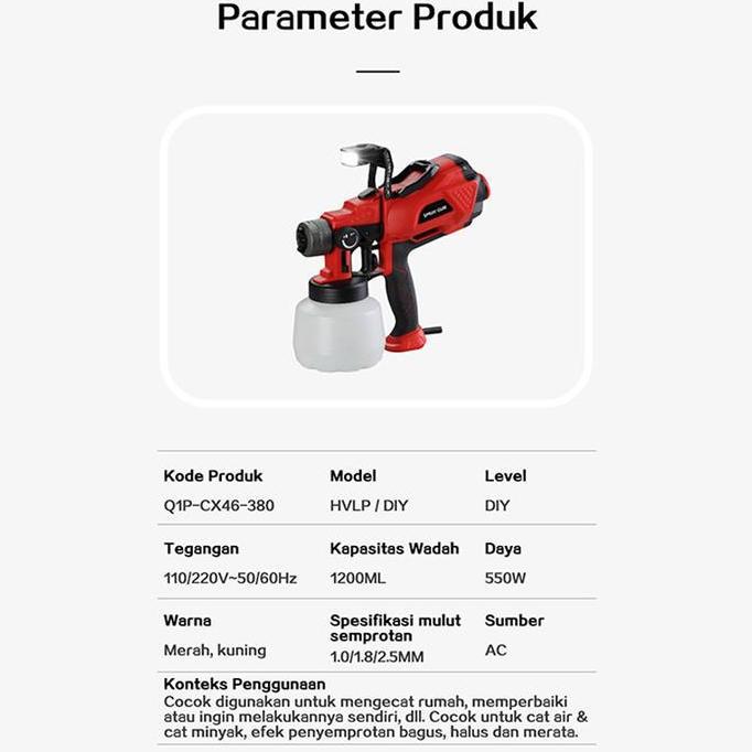 Promo Electric Spray Alat Cordless  550W  Semprot Cat Listrik Alat Cat Semprot Semprotan Cat Kompres