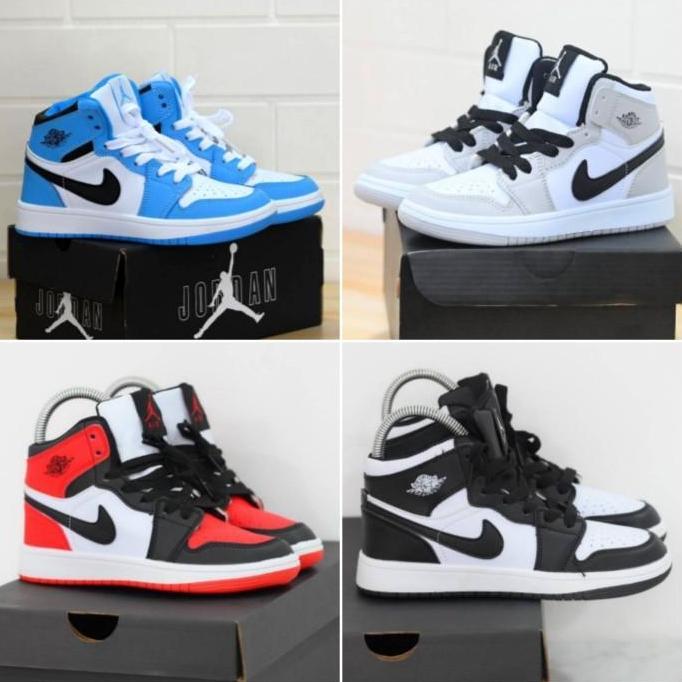 BEST SELLER / PREMIUM Sepatu Anak Nike Air J0rdan 1 High Sneakers Anak Laki Laki Perempuan Warna Hit
