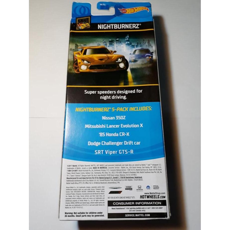 Hot Wheels hotwheels giftpack isi 5 - Nightburnerz