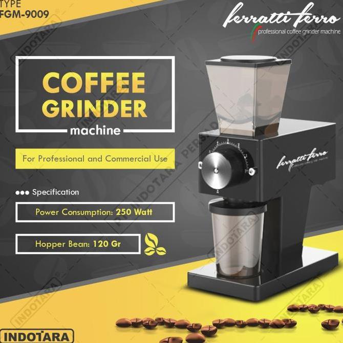 Promo Coffee Grinder Machine Alat Penggiling Kopi Ferratti Ferro FGM-9009 Diskon