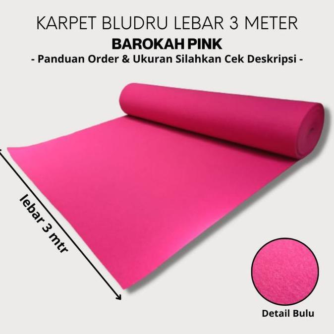BAROKAH Karpet Bludru Polos 30 Meter x 3 METER (LEBAR 3Meter) Karpet Pameran Murah