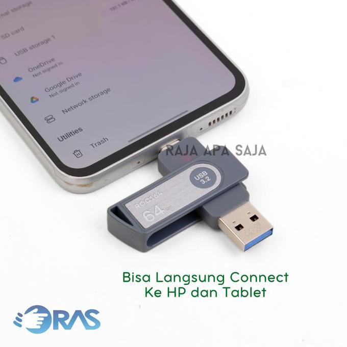 Flashdisk OTG USB Tipe C 2in1 Dual Output 64GB 32GB 16GB 8GB Flash Drive Disk Flesdis Flasdis FD Kom
