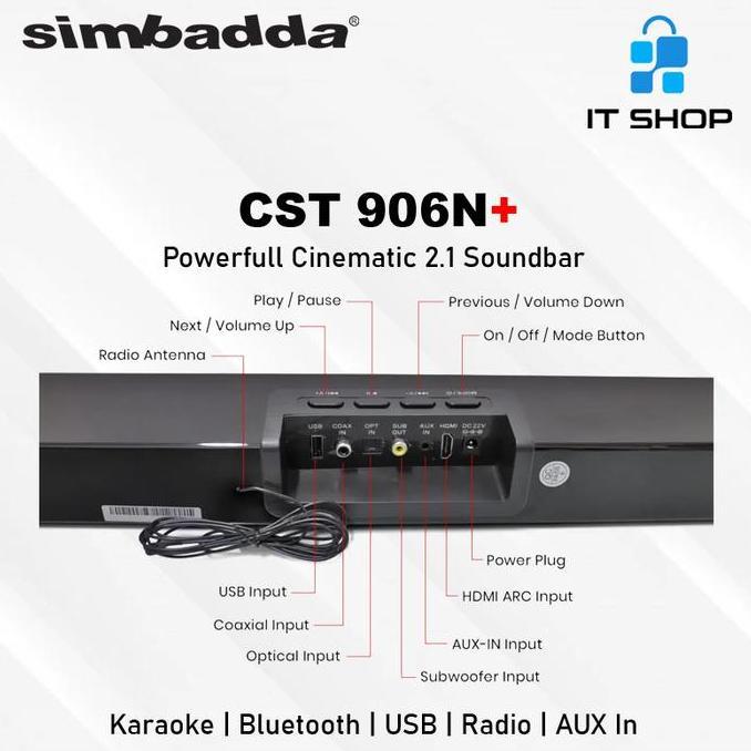 Simbadda Speaker CST 906N Plus Soundbar