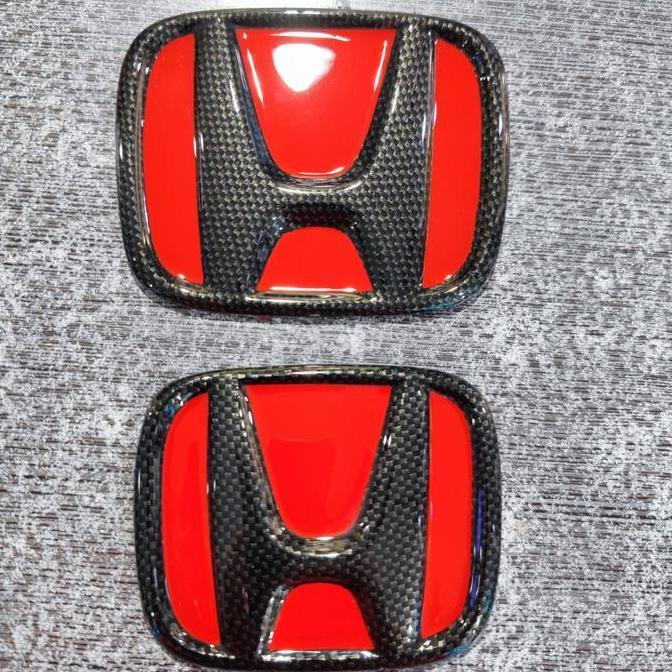 emblem honda carbon printing khusus Honda jazz GE 2012-2014