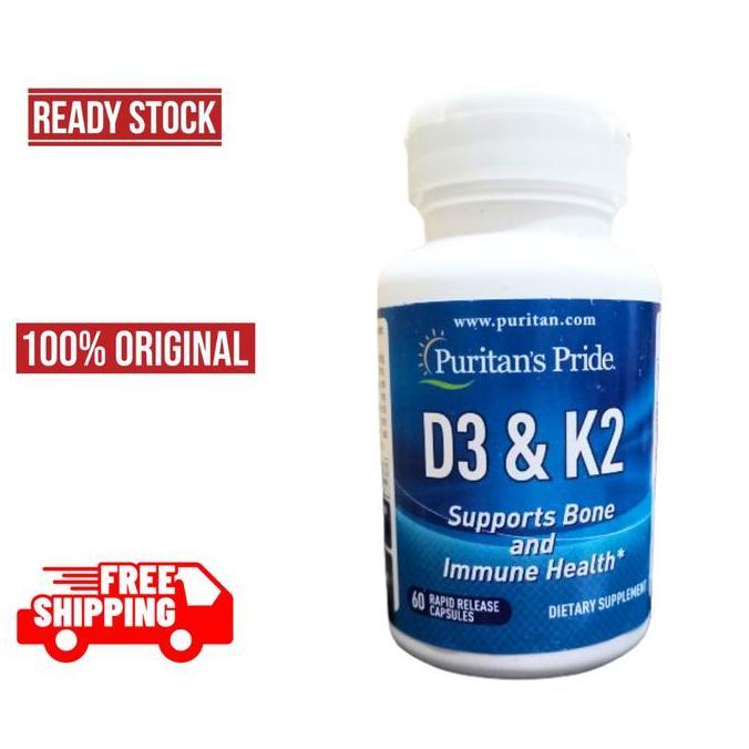 Puritans Pride D3 & K2 60 Softgels