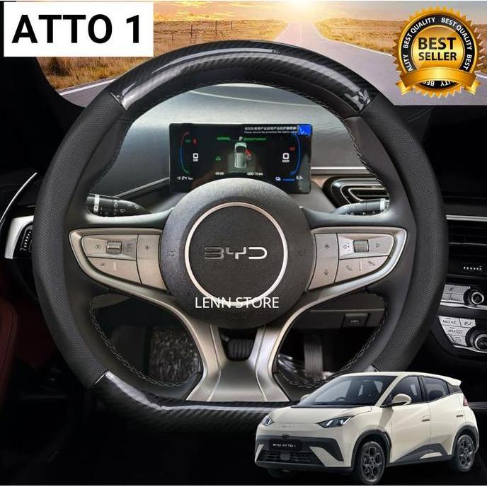 Cover Sarung Stir Carbon Mobil BYD ATTO 1 2025 2026