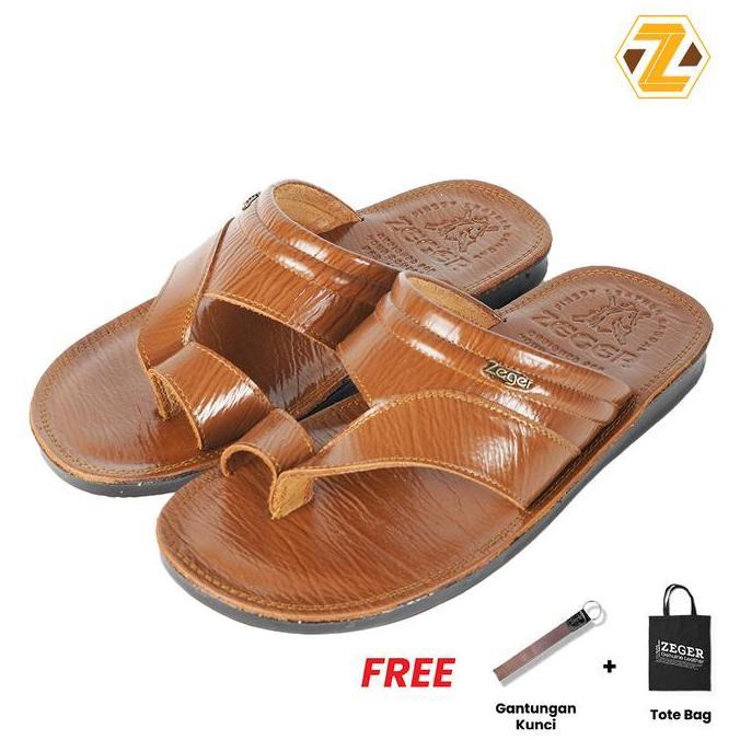NEW ZEGER FOOTWEAR SANDAL KULIT PRIA  - TS 703 SANDAL PRIA DEWASA SENDAL JEPIT BEST