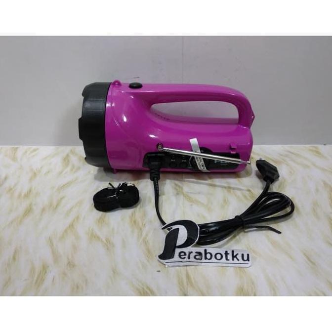 Bestone- Emergency Lampu Senter Cas + Radio FM Fox GF 627 / Senter Charger 3W