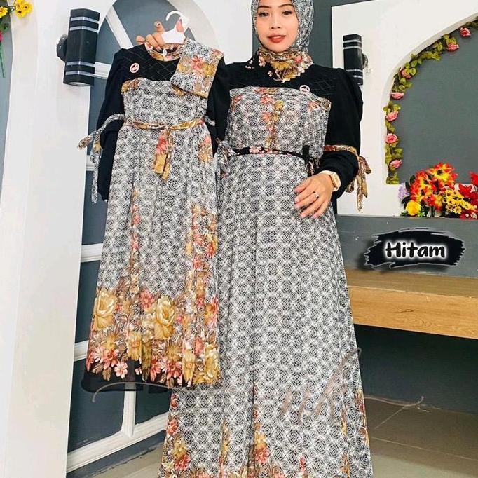 KOLEKSI RANUM|DRESS ARAFA Bisa Couple Ibu & Anak Perempuan FASHION MUSLIM REKOMENDASI GAMIS LEBARAN 