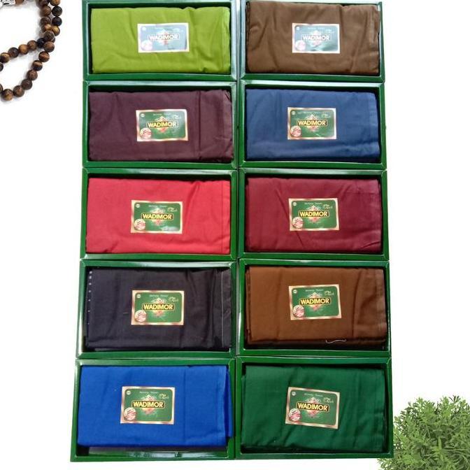 Sarung Wadimor Couple Pria Bapak Anak Remaja Warna Polos Biru Abu Navy Hijau Merah Hitam Putih Tumpa