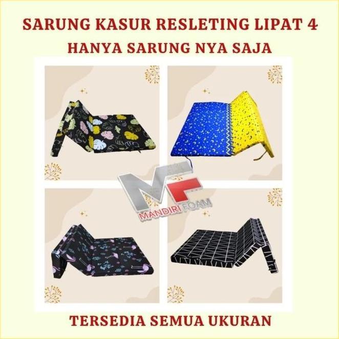 Sarung Kasur Lipat 4 Resleting Tebal 5101520Cm Sarung Kasur Lipat