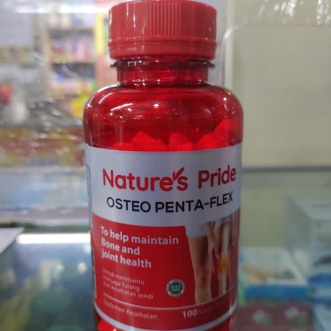 Natures Pride Osteo Penta Flex Isi 100 Glucosamin HCL 500MG,Calcium,Vitamin D3 400IU