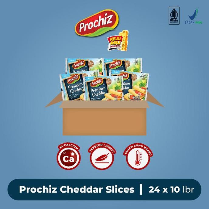 Alami- Keju Prochiz Slice Cheddar 10'S 1 Karton