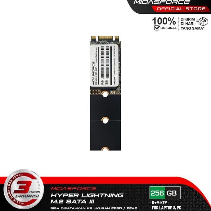 Terpopuler- Ssd M.2 Sata 256Gb Midasforce Hyperlightning