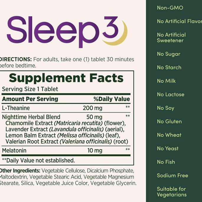 Nature's Natures Bounty Sleep3 Sleep 3 Tidur Pulas