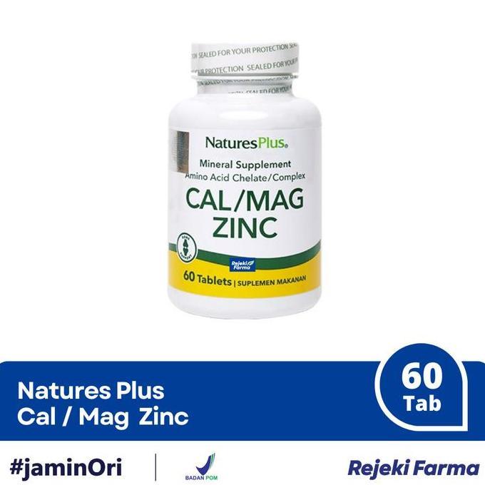 [ BPOM ] Natures Plus CAL MAG ZINC isi 60 - Nature's CALMAGZINC Calcium Magnesium Zink