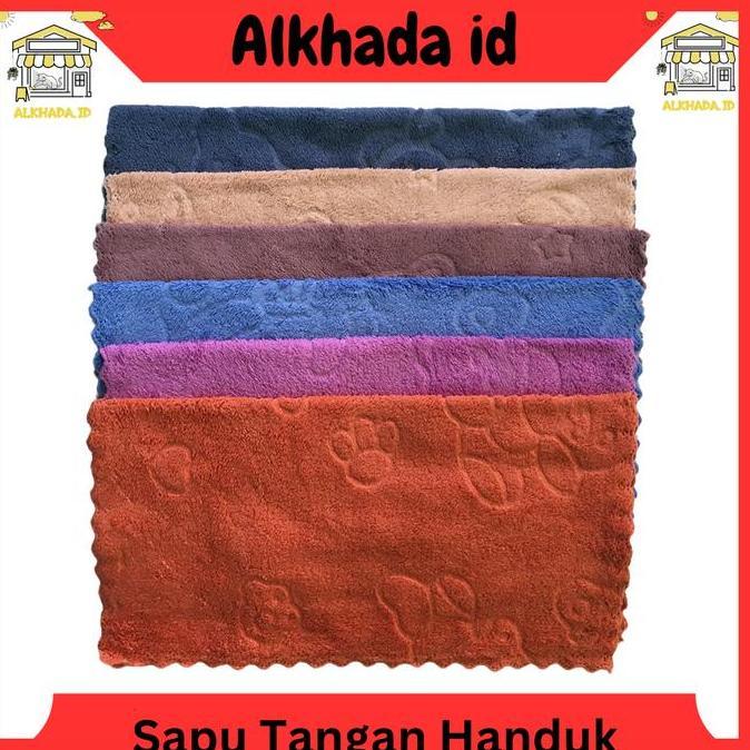 Terpopuler- Grosir 6 Pcs Sapu Tangan Handuk Murah | Handuk Olahraga Polos Kecil Pria Wanita