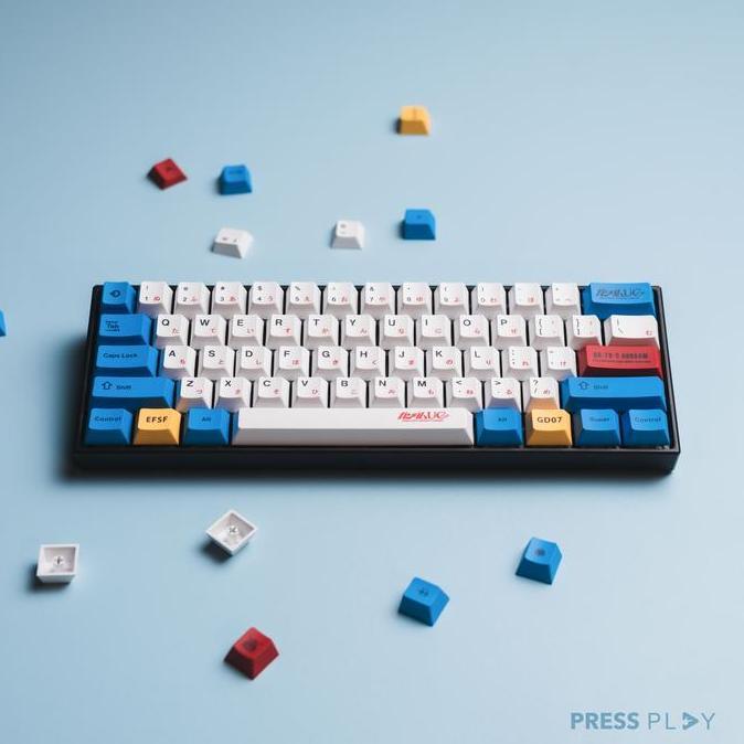 elimasanuk - gundam unicorn japanese pbt dye sub keycaps keycap set