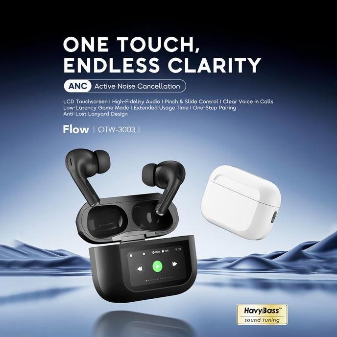 Jaminbagus- Oraimo Flow Otw-3003 Stereo Nirkabel Sesungguhnya V5.3 Enc Ipx4 Headset Super Bass Headp