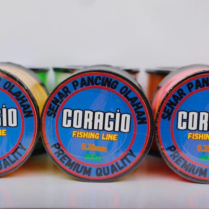 Senar Pancing Olahan Coragio Fishing Line Ukuran 0.28-0.30 Bahan Impor Kualitas Premium Kuat Tahan G
