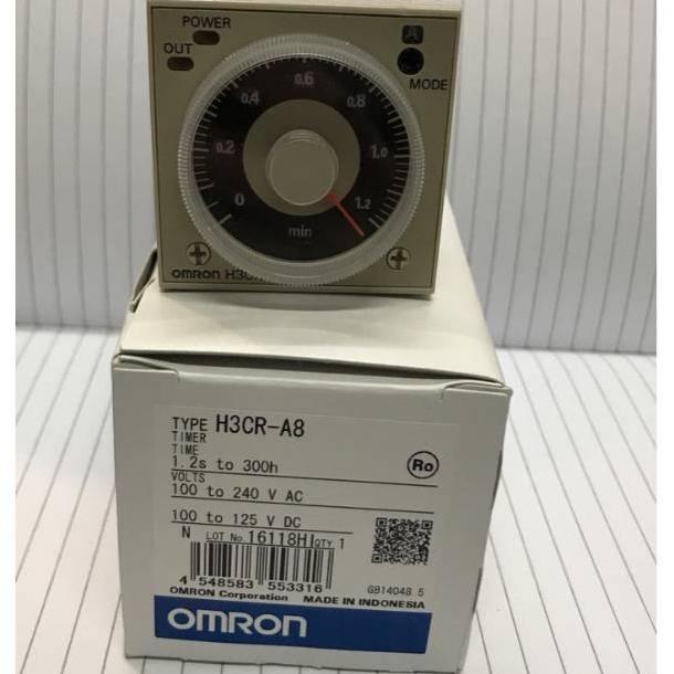 TERMURAH - Timer Omron H3CR A8 OMRON ORIGINAL 100-220VAC