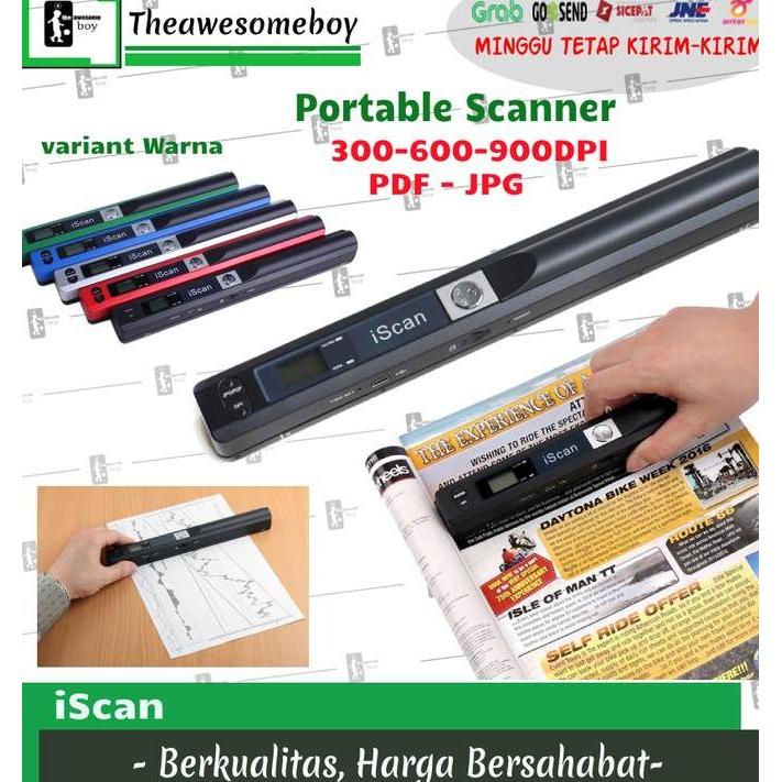 Solid- Iscan 900 Dpi Portable Scanner Handyscan A4 Photo Scan Skypix Killer