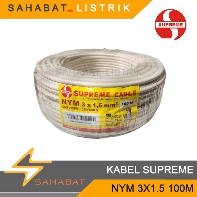 Promo KABEL LISTRIK SUPREME NYM 3X1.5 100M 3X1,5 Diskon