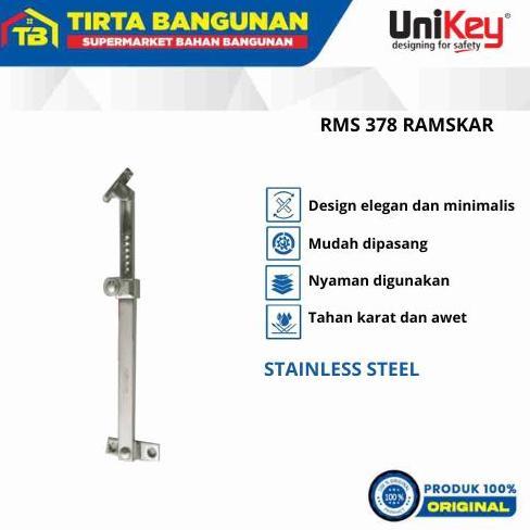 Murah Unikey Rms 378 Ramskar (Hak Angin) / Penahan Jendela Sn