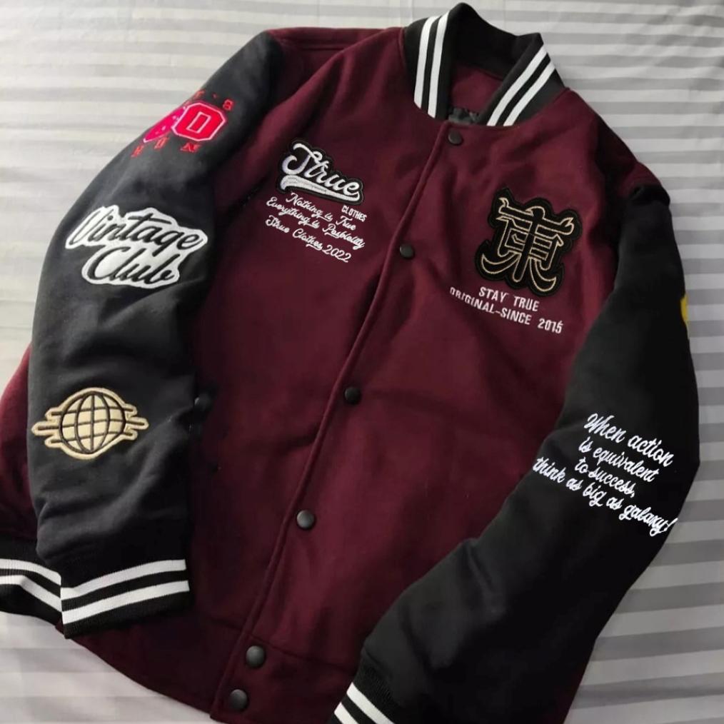 Berkualitas Jaket Varsity Baseball Full Bordir - Jaket Bomber Varsity Vintage - Jaket Baseball Pria 