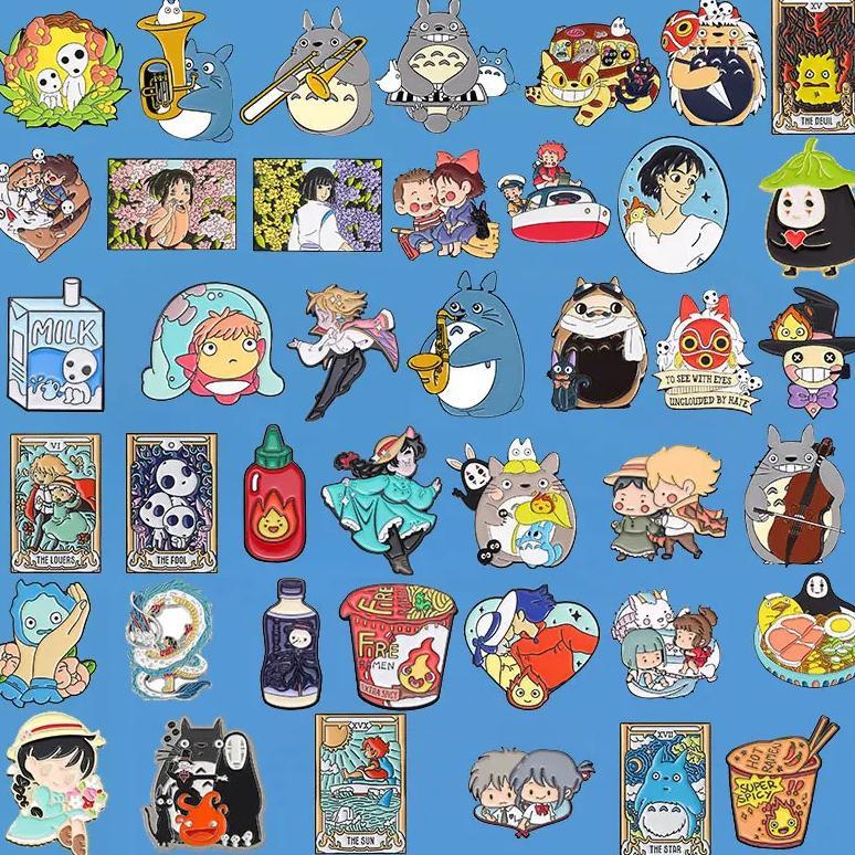 Miyazaki Hayao Ghibli Enamel Pin Cute Totoro Lapel Pins for Backpacks Clothes Badges Cute Brooch Jew