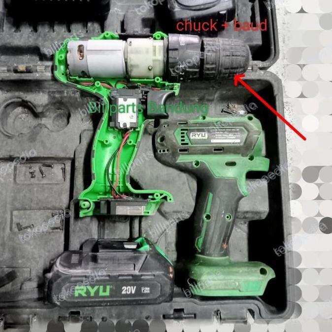 {{{{}}] chuck kepala RCI 20V Ryu 20 V volt bor cordles codles baterai batre