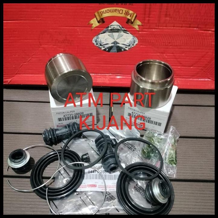 GRATIS ONGKIR SEAL CALIPER KIT 1 SET+ PISTON CALIPER TOYOTA KIJANG KF-40 7K 1PAKET KIRI KANAN 