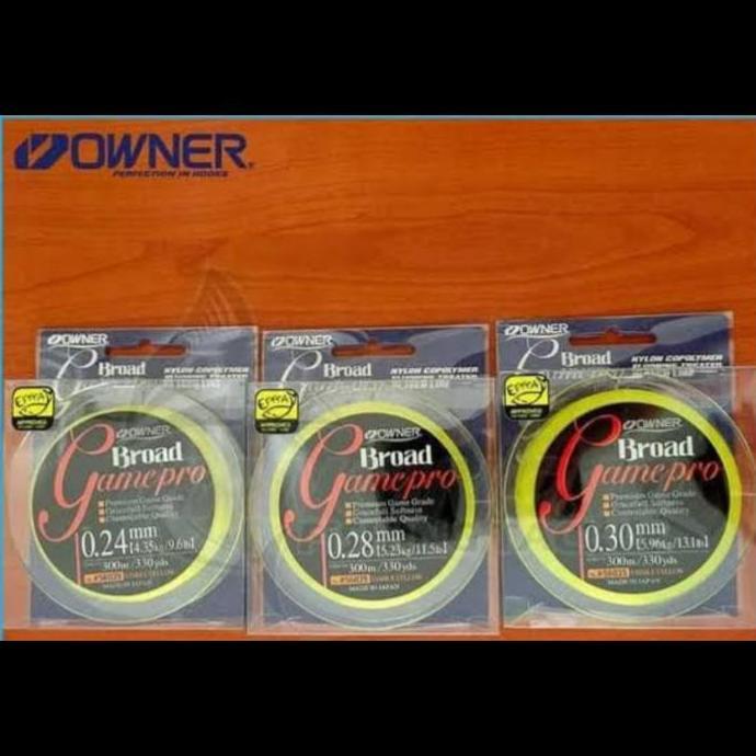 Senar / Line Mono Owner Broad Game Pro (Color Visible Yellow)