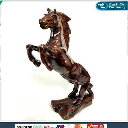MINIATUR KUDA JINGKRAK||kayu jati jepara||hiasan meja UKIRAN KUDA