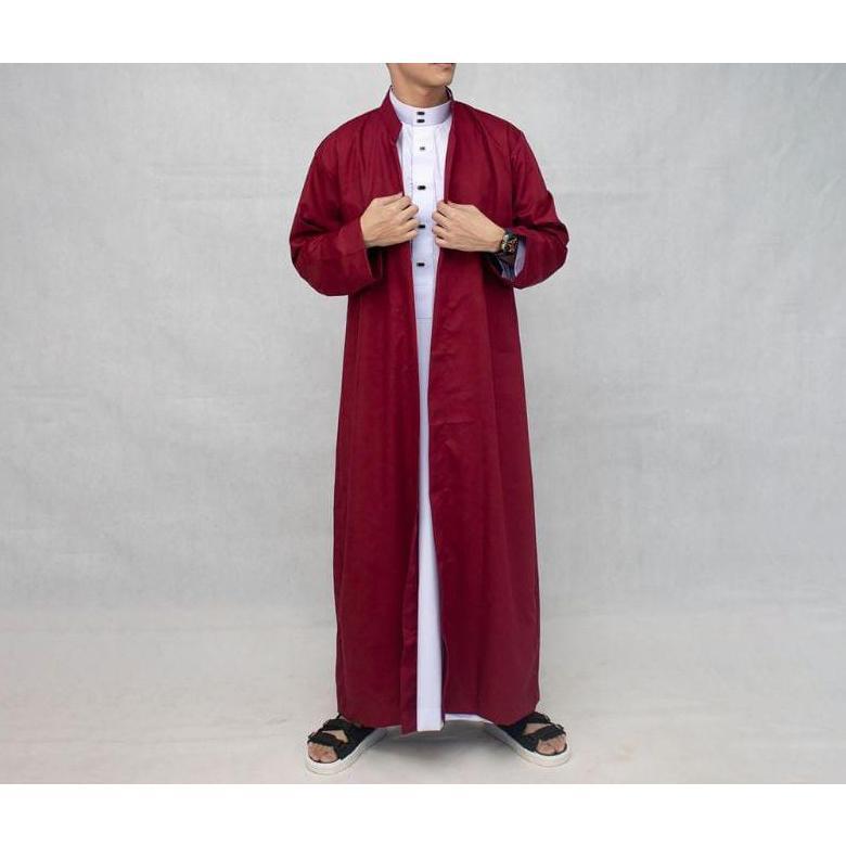 FREE ONGKIR JUBAH LUARAN PRIA DEWASA TWIS HIGT / JUBAH YAMAN HABAIB / JUBAH LUARAN MUSLIM TERBUKA / 