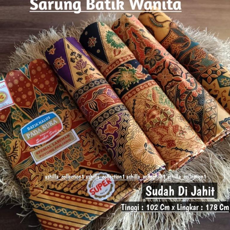 PREMIUM PAKET 5 PCS SARUNG BATIK WANITA SUDAH DI JAHIT UNTUK IBU MELAHIRKAN MERK PADASUKA TERLARIS