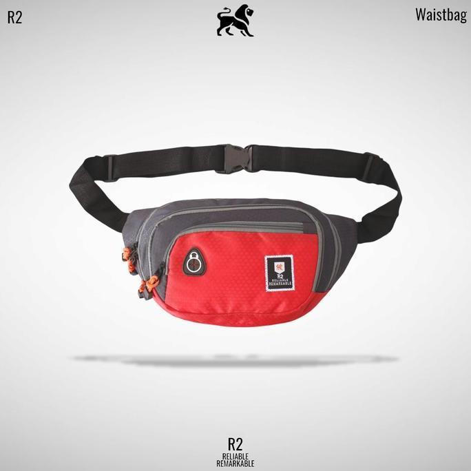 Backpack- Tas Selempang Pria 2 Resleting Tas Olahraga Tas Pinggang Pria Tas Waistbag Waterproof Pria