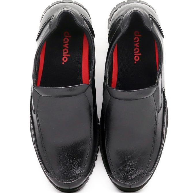 Kets- Sepatu Pantofel Casual Santai Formal Pria D091 Kasual Slip On Hitam