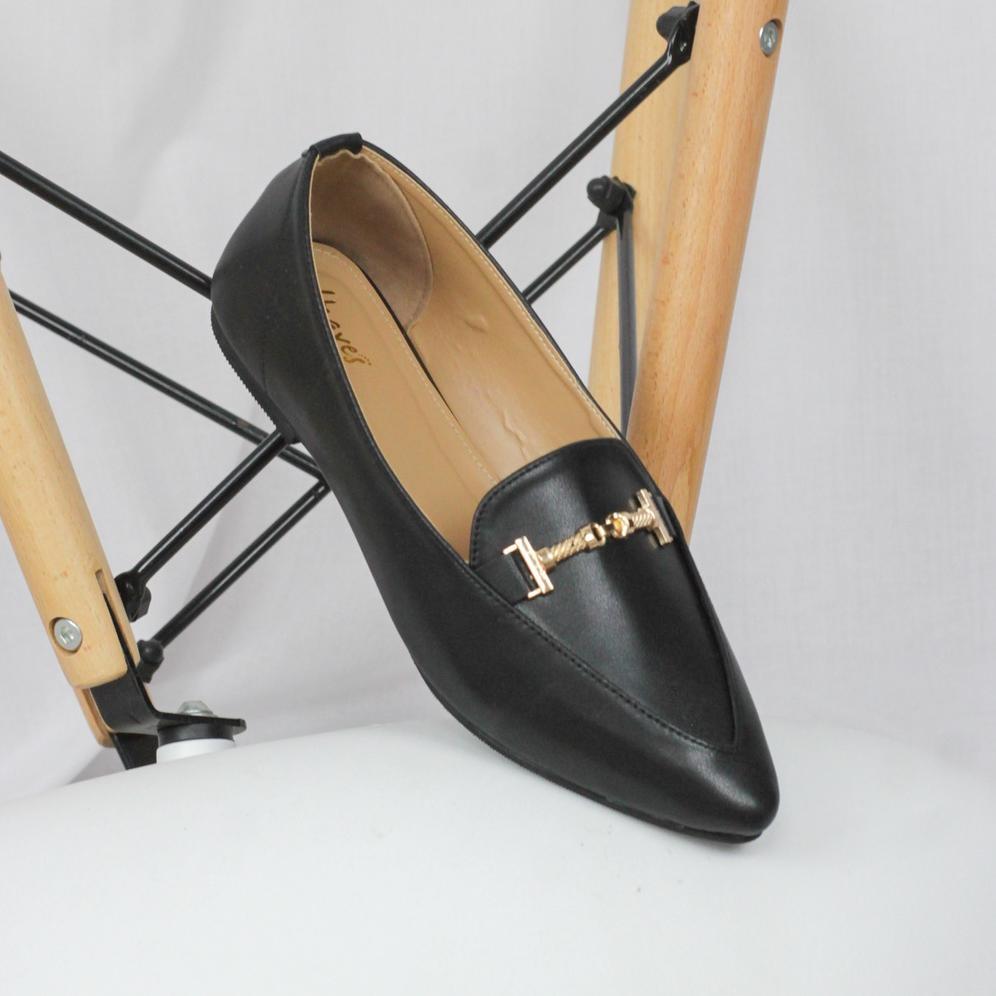NEW Heaves - Loafers Wanita Salma Black - Loafers Wanita Premium