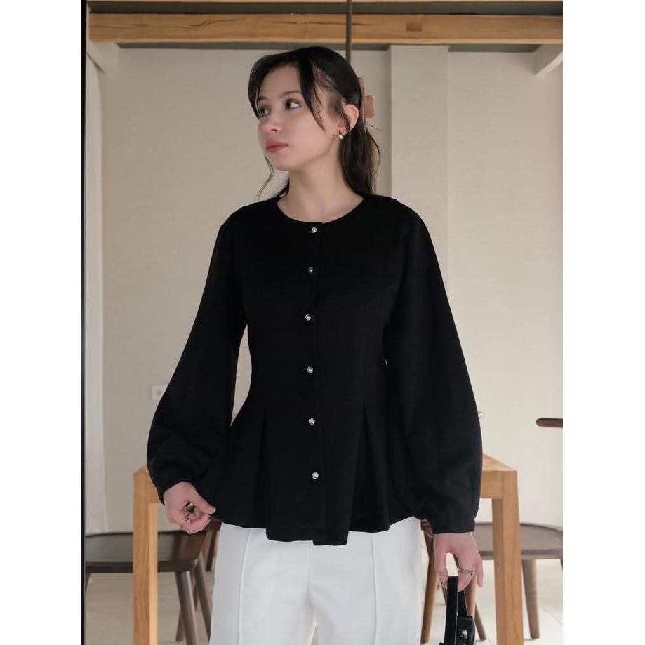 Gracias Label - Kea Blouse - Neo Tailoring - Soft Cotton - Atasan Wanita - Office Attire PG